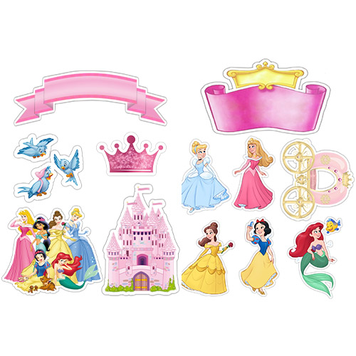 Arquivo de topo de bolo princesas disney