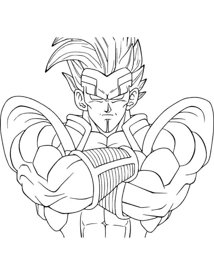 Vegeta e Goku para colorir e pintar - Imprimir Desenhos