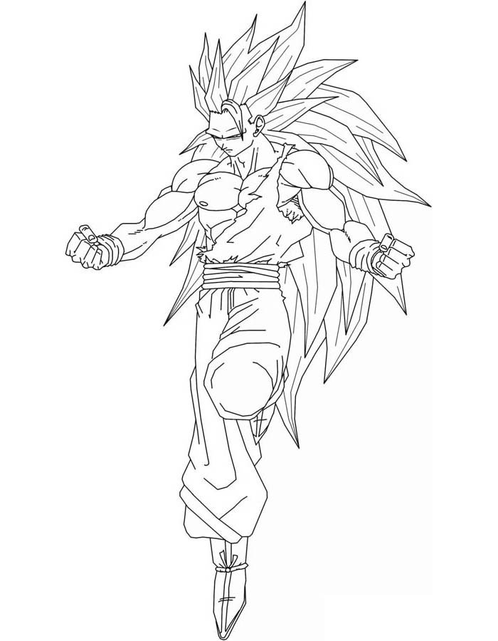 Desenho de SSJ4 para colorir  Desenhos para colorir e imprimir gratis