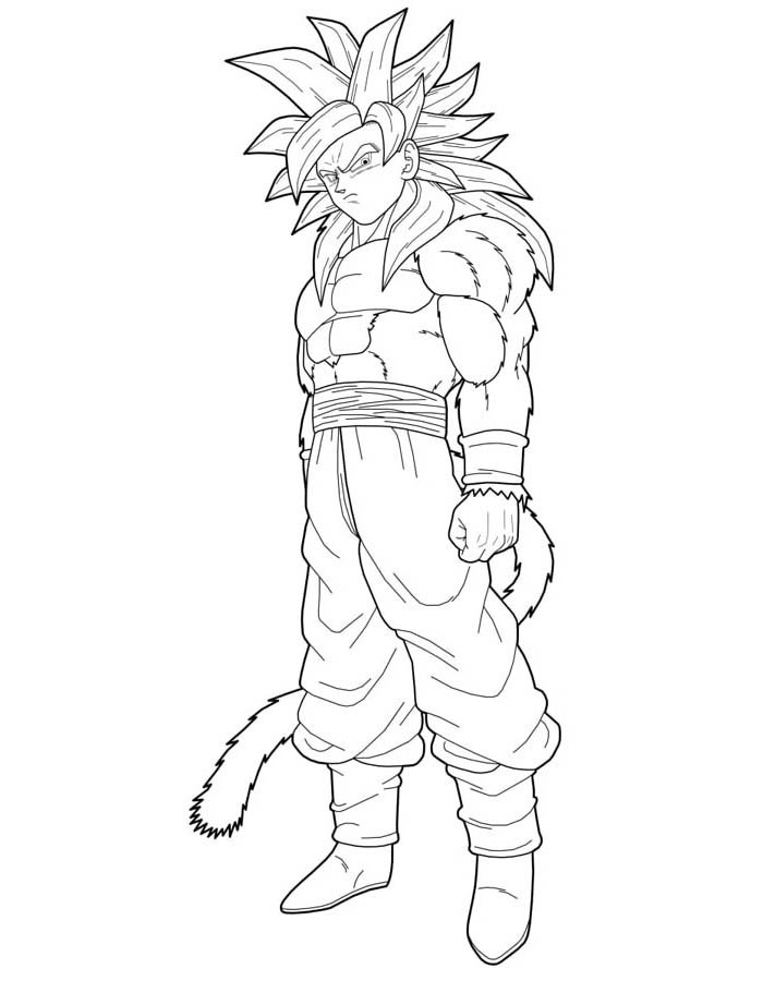 Desenhos de Goku para colorir - Páginas para impressão grátis