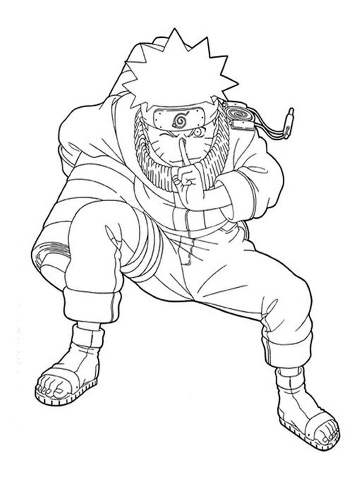 Sasuke Uchiha de Narutoa4 para colorir